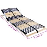  Lamelni podstavek Rjava 70 x 190 cm Trda bukovina, (5000125774) | Shoptok.si