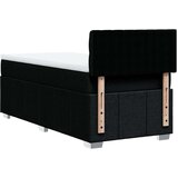 vidaXL Box spring postelja z vzmetnico črna 80x200 cm blago | Shoptok.si