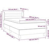  Box spring postelja z vzmetnico svetlo siv 100x200 cm blago, (20725114) | Shoptok.si