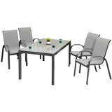 Gardenson Vrtni Set Amalfi, 5-Delno, Aluminij, Steklo | Shoptok.si