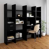 Ormarić za knjige crni 40 x 35 x 180 cm od konstruiranog drva | shoptok.hr