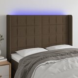  LED uzglavlje tamnosmeđe 147x16x118/128 cm od tkanine | shoptok.hr