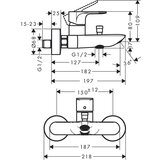 Hansgrohe 72450670 rebris e stenska armatura za kad črna | Shoptok.si