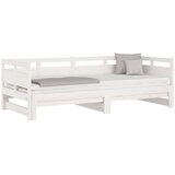  Dnevni ležaj na izvlačenje bijeli 2x(90x200)cm masivna borovina | shoptok.hr