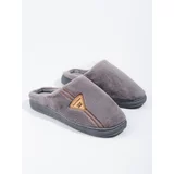 SHELOVET Warm grey men's slippers