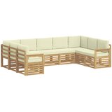  Set vanjskih sofa 7 pcs Bijela i Krem 304 x 128,5 x 73 cm | shoptok.hr