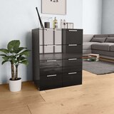 vidaXL Komoda visoki sjaj crna 60 x 35 x 80 cm od iverice Cijene