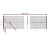  Ograda od žičane mreže antracit 1,6x10 m od pocinčanog čelika | shoptok.hr