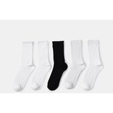 Sinsay Set rebrastih jednobojnih čarapa 5-pak | shoptok.hr