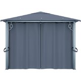  Sjenica sa zastorom 400 x 300 cm antracit aluminijum | shoptok.hr