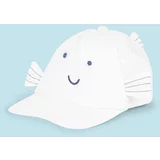 Mayoral Newborn Otroška bombažna bejzbolska kapa bela barva