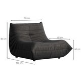 Atelier Del Sofa fotelja sa visokim naslonom ving chair bocek dark grey | ePonuda.com