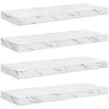  Polica na zidu Zidne 4 pcs Bijeli mramor 60 x 23 x 4 cm | Eponuda.com