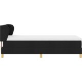 vidaXL Postelja s vzmetnico Črna 100x200 cm Tkanina | Shoptok.si