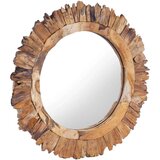 vidaXL Zidno ogledalo od tikovine 60 cm okruglo | shoptok.hr