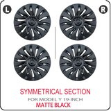 LARATH 19-palčni pokrov kolesa, prilagojen za Tesla Model Y, trdna ABS konstrukcija, 290-MatteBlack, (5000156896) | Shoptok.si