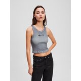 Karl Lagerfeld jeans Top siva / crna | shoptok.hr