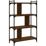  Regal za knjige 4 razine smeđa boja hrasta 76x32x123 cm drveni | Eponuda.com