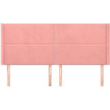 Uzglavlje s ušima ružičasto 203x16x118/128 cm baršunasto | shoptok.hr