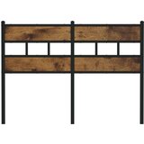  Uzglavlje dimljena boja hrasta 120 cm željezo konstruirano drvo | shoptok.hr