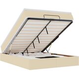  Otomanski krevet s madracem krem 140x190cm od tkanine | shoptok.hr