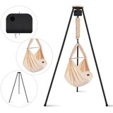 SCHMUSEWOLKE VISEČA MREŽA ZA DOJENČKE Set inkl. Tipi-Gestell und Motor 150/150/224 cm antracit, bež Slike