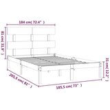  Posteljni okvir bel iz trdnega lesa 180x200 cm 6FT, (20645518) | Shoptok.si