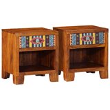 vidaXL Nočna omarica 2 kosa 40x35x45 cm masivni les akacija | Shoptok.si