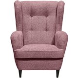 MID.YOU FOTELJ Z OPORO ZA GLAVO, roza tekstil, leseni material | Shoptok.si