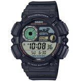 Casio Muški crni digitalni sportski ručni sat sa crnim silikonskim kaišem ( ws-1500h-1avef ) cene