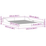  posteljni okvir, trden borov les, bela, 143,5×223,5×24 cm | Shoptok.si