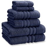 Catherine Lansfield Tamno plavi pamučni set ručnika 6 kom od frotira Zero Twist – Cijene
