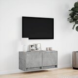  Zidni TV ormarić s LED svjetlima boja betona 80x31x38 cm | Eponuda.com