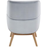 Bessagi Home fotelj felia, svetlo siv, žamet | Shoptok.si