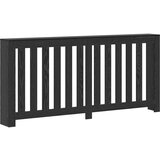 vidaXL Pokrov radiatorja Črni hrast 175x20x82 cm Konstruirani les u