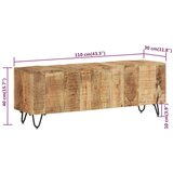 TV omarica 110x30x40 cm trden mangov les, (20731675) | Shoptok.si
