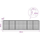  Gabion s 5 mm žicom i mrežom 5x5 cm 600x50x150 cm | shoptok.hr