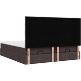 vidaXL Okvir kreveta s madracima tamnosmeđi 200x200cm tkanine | shoptok.hr