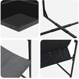  Vrtni set za objed 7 pcs Crna Čelik | shoptok.hr