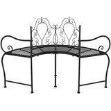 vidaXL Klop za okrog drevesa 150 cm črno jeklo | Shoptok.si