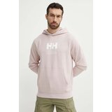 Helly Hansen Dukserica za muškarce, boja: ružičasta, s kapuljačom, aplikacijom Cijene