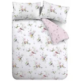 Catherine Lansfield Bijela/ružičasta posteljina za krevet za jednu osobu 135x200 cm Songbird –