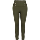 Trendyol Curve Plus Size Leggings - Khaki - High Waist | shoptok.hr