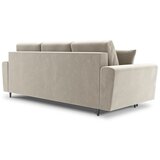 Cosmopolitan Design Bež žametna raztegljiva sedežna garnitura s prostorom za shranjevanje 235 cm Kyoto – | Shoptok.si