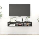vidaXL Stenska polica visok sijaj črna 102x30x17 cm iverna plošča | Shoptok.si