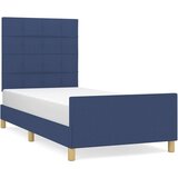  Za krevet s uzglavljem plavi 100x200 cm od tkanine | shoptok.hr