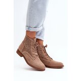 S. BARSKI Women's Boots with Pattern Beige S.Barski | Shoptok.si