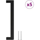  Ručke za ormarić 5 kom crne 192 mm od nehrđajućeg čelika | shoptok.hr