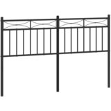 vidaXL Metalno uzglavlje crno 140 cm | shoptok.hr