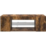 TV ormarić s LED svjetlima boja dimljenog hrasta 90x39x30 cm | shoptok.hr